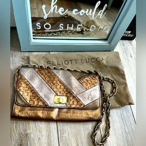 EUC Elliot Lucca metallic patchwork crossbody purse🪷 like new with dust bag‼️
